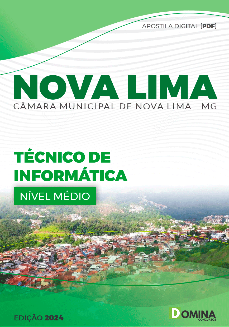 Apostila Técnico de Informática Câmara Nova Lima MG 2024