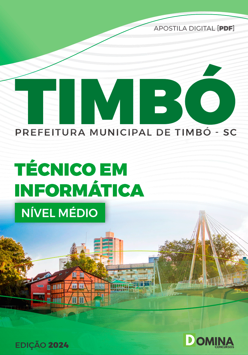 Apostila Prefeitura Timbó SC 2024 Técnico Informática