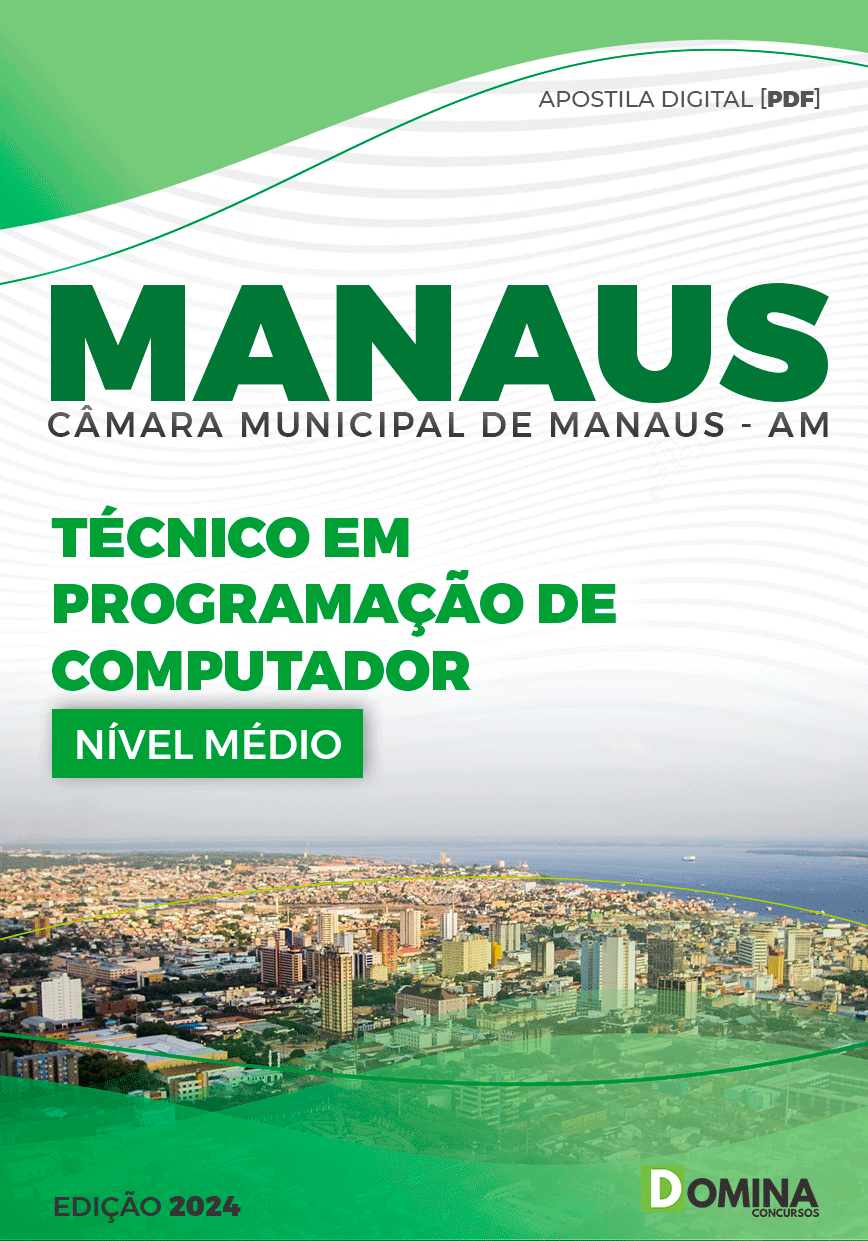 Apostila Técnico Programação Computador Câmara Manaus 2024