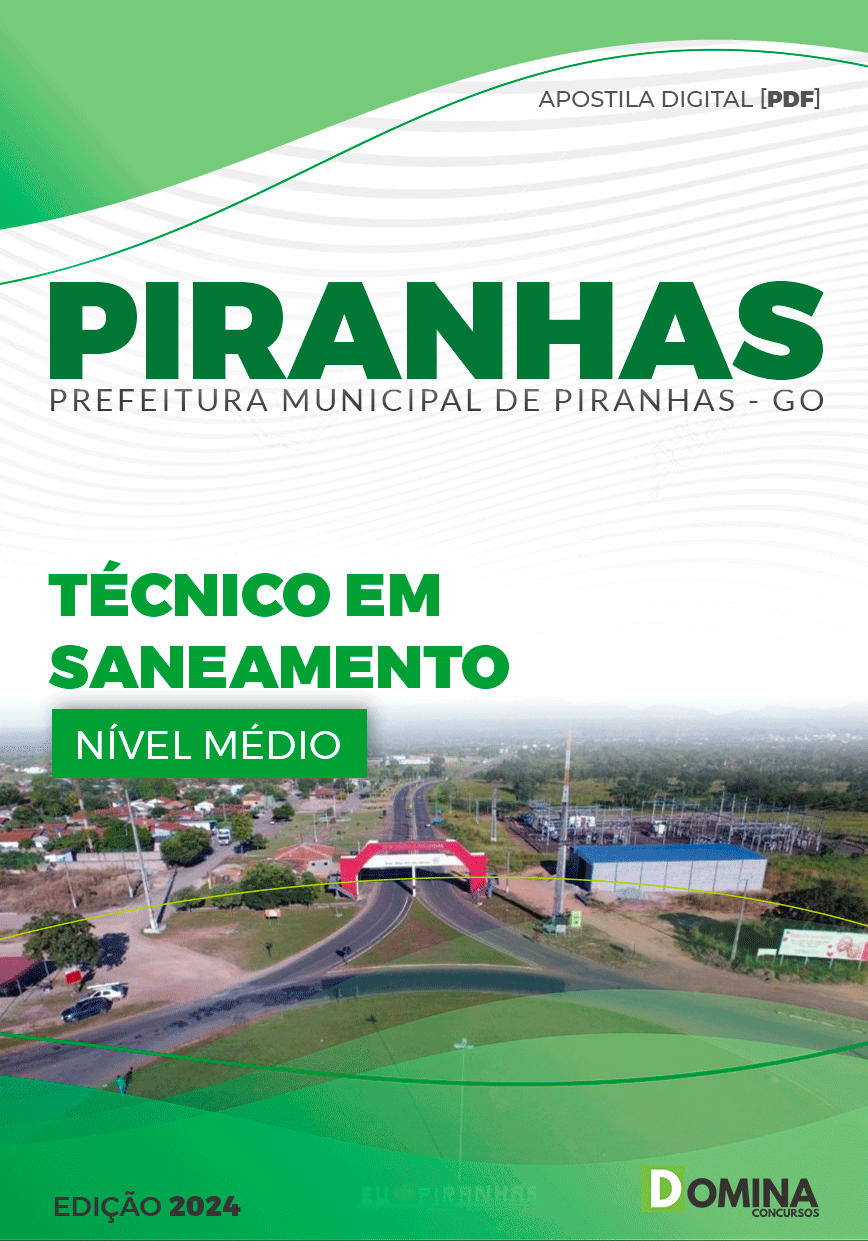 Apostila Técnico em Saneamento Piranhas GO 2024