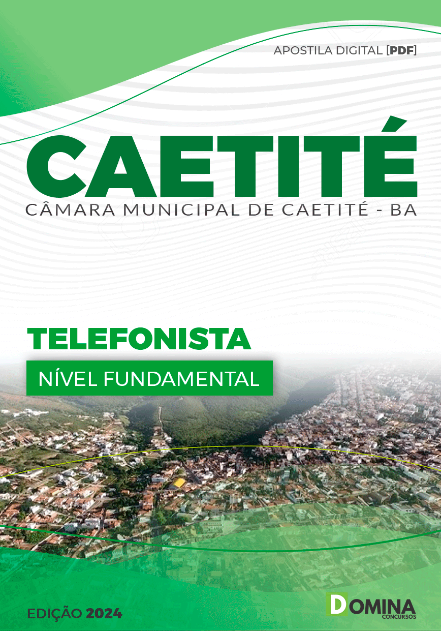 Apostila Telefonista Câmara Caetité BA 2024