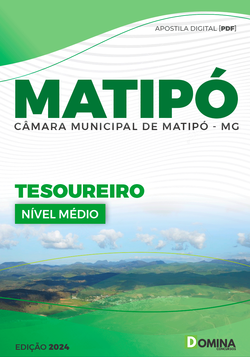 Apostila Tesoureiro Câmara Matipó MG 2024