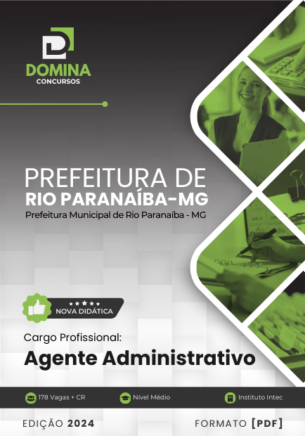 Apostila Agente Administrativo Rio Paranaíba MG 2024