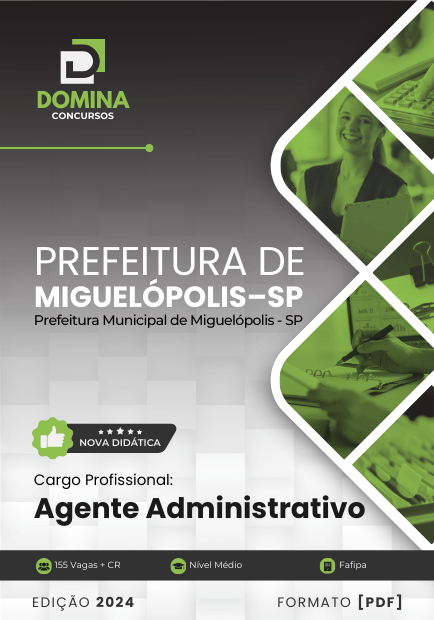 Apostila Agente Administrativo Miguelópolis SP 2024