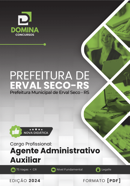 Apostila Agente Administrativo Auxiliar Erval Seco RS 2024