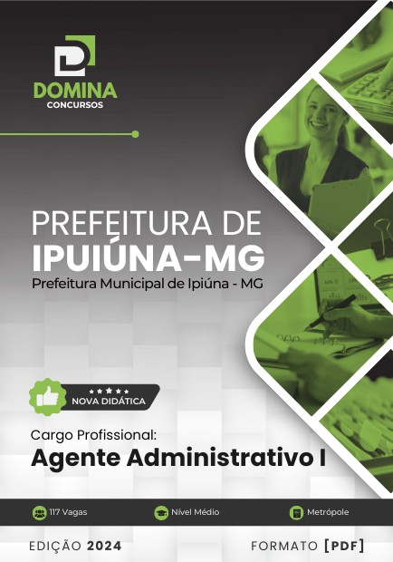 Apostila Agente Administrativo Ipuiúna MG 2024