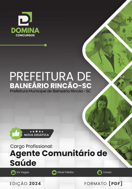 Apostila Agente Comunitário de Saúde Balneário Rincão SC 2024