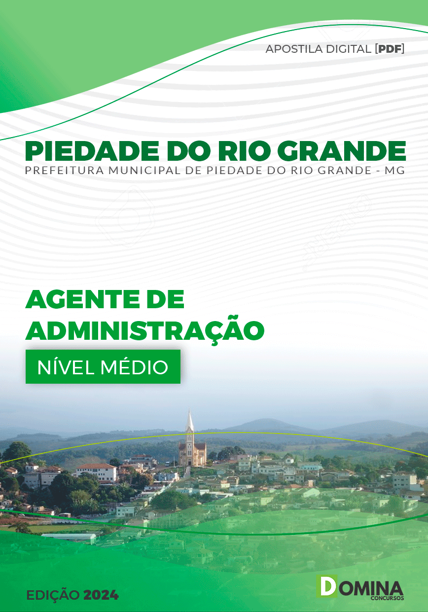 Apostila Agente de Administração Piedade do Rio Grande MG 2024