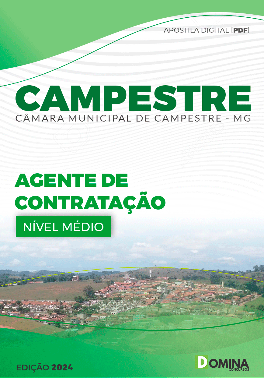 Apostila Câmara de Campestre MG 2024 Agente Contratação