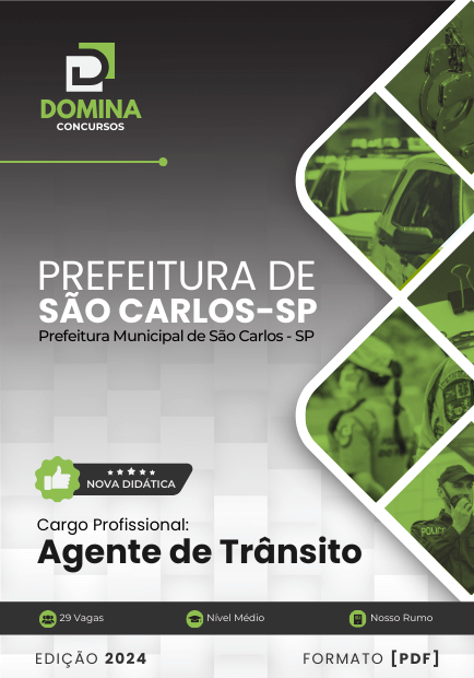 Apostila Agente de Trânsito São Carlos SP 2024