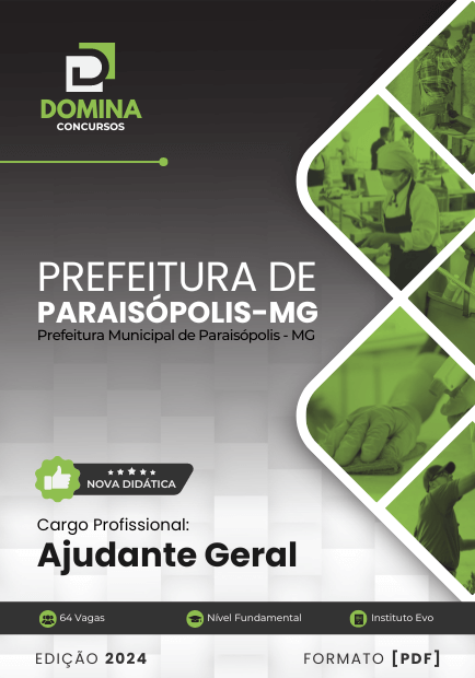 Apostila Ajudante Geral Paraisópolis MG 2024