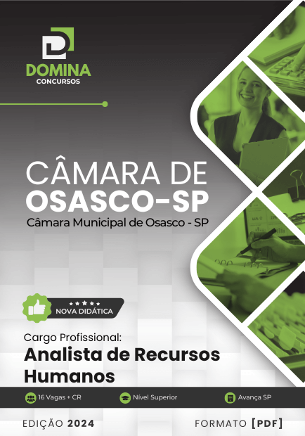 Apostila Analista de Recursos Humanos Câmara Osasco SP 2024