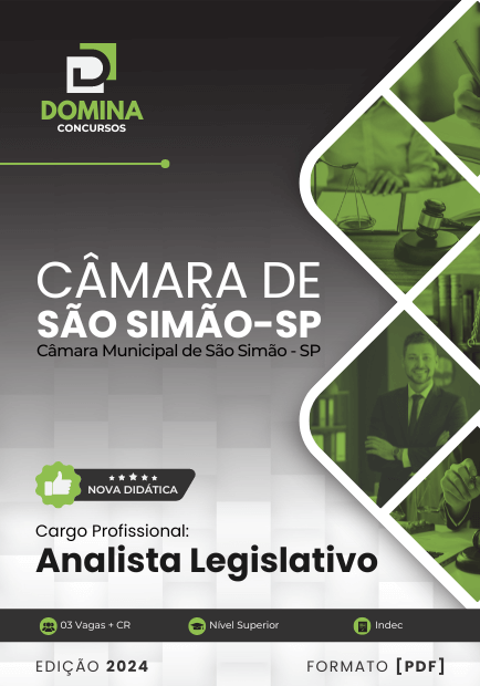 Apostila Analista Legislativo Câmara São Simão SP 2024