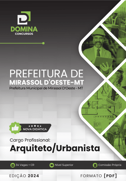 Apostila Arquiteto Urbanista Mirassol D'Oeste MT 2024