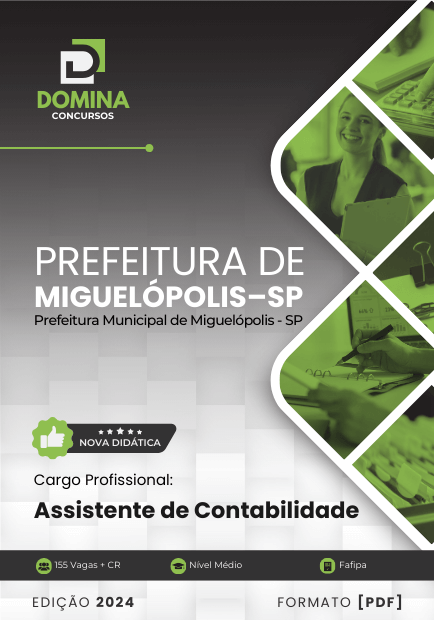 Apostila Assistente de Contabilidade Miguelópolis SP 2024