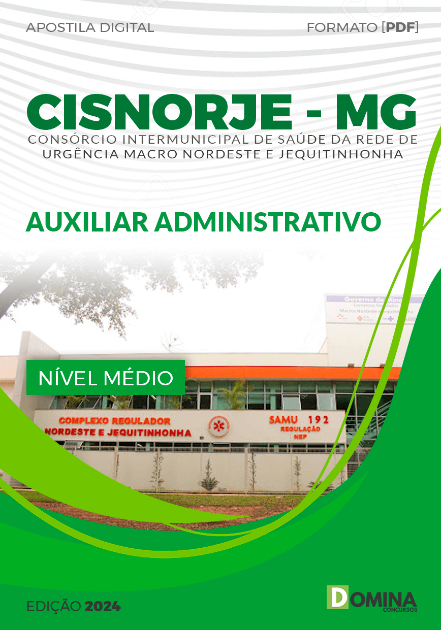 Apostila CISNORJE MG 2024 Auxiliar Administrativo