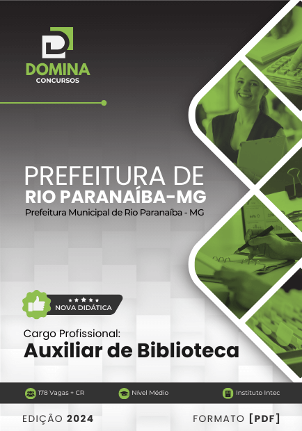 Apostila Auxiliar de Biblioteca Rio Paranaíba MG 2024