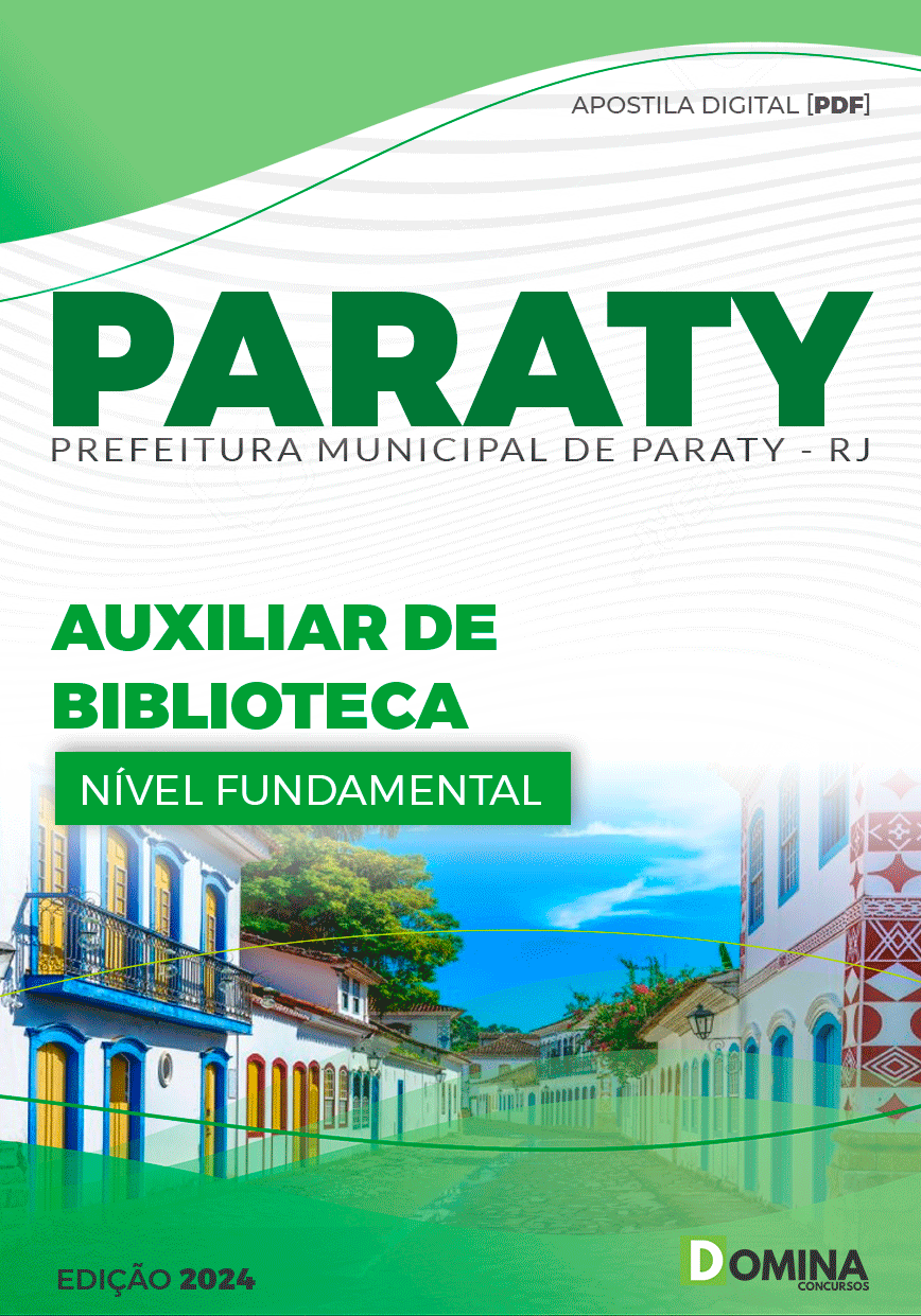 Apostila Auxiliar de Biblioteca Paraty RJ 2024