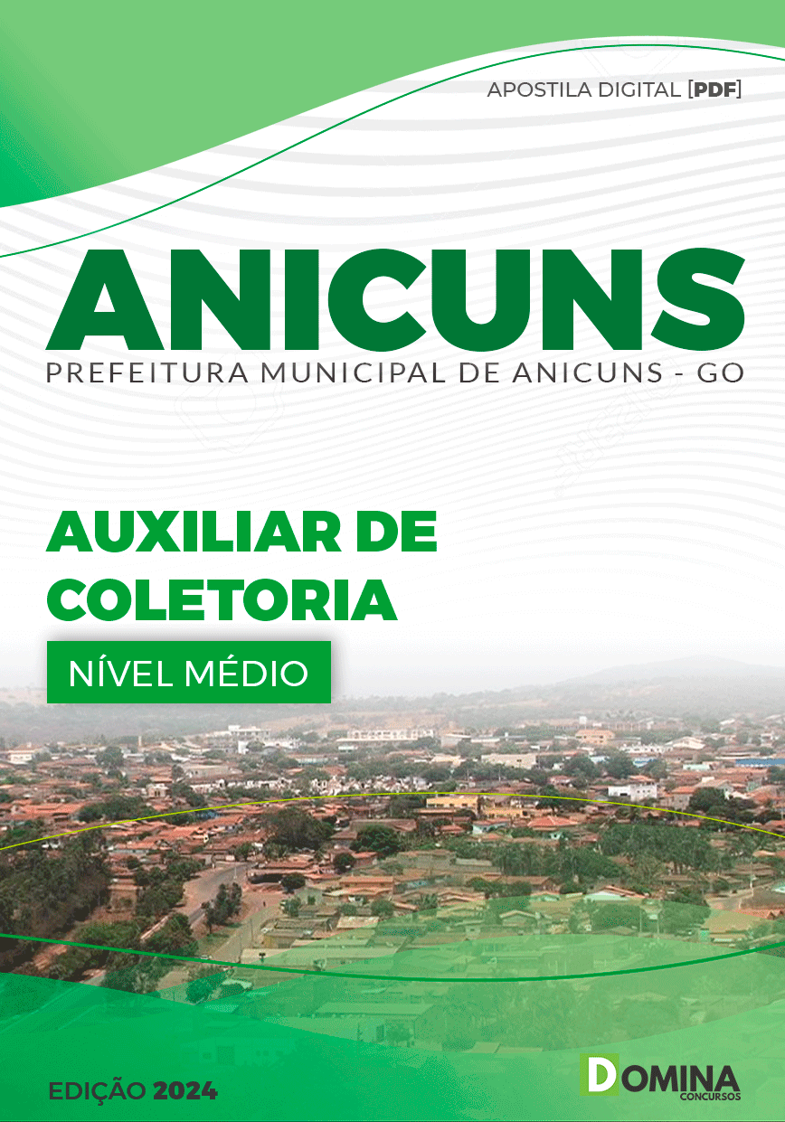 Apostila Auxiliar de Coletoria Anicuns GO 2024