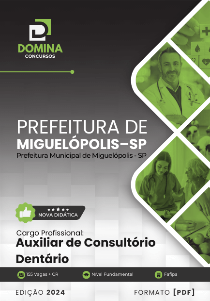 Apostila Auxiliar de Consultório Dentário Miguelópolis SP 2024