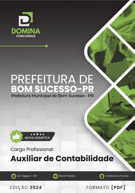 Apostila Auxiliar de Contabilidade Bom Sucesso PR 2024