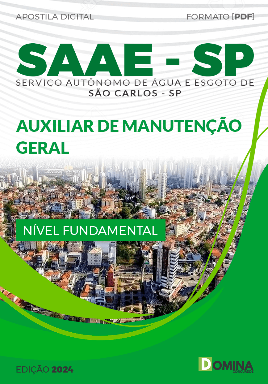 Apostila Auxiliar de Manutenção Geral SAAE São Carlos SP 2024