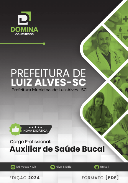 Apostila Auxiliar de Saúde Bucal Luiz Alves SC 2024