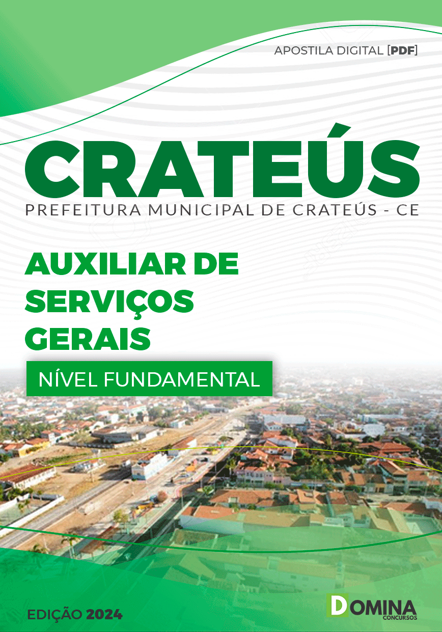 Apostila Auxiliar de Serviços Gerais Crateús CE 2024