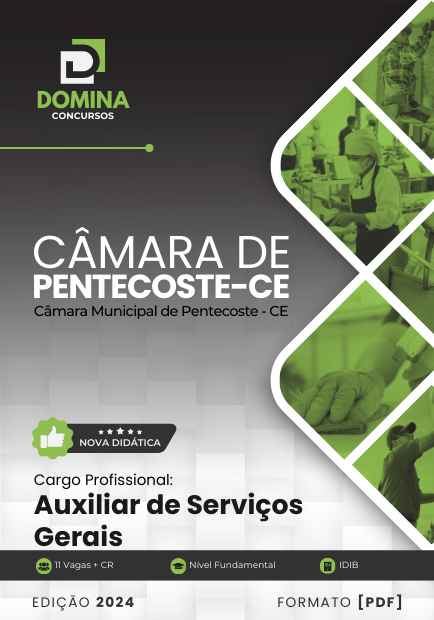 Apostila Auxiliar de Serviços Gerais Câmara Pentecoste CE 2024