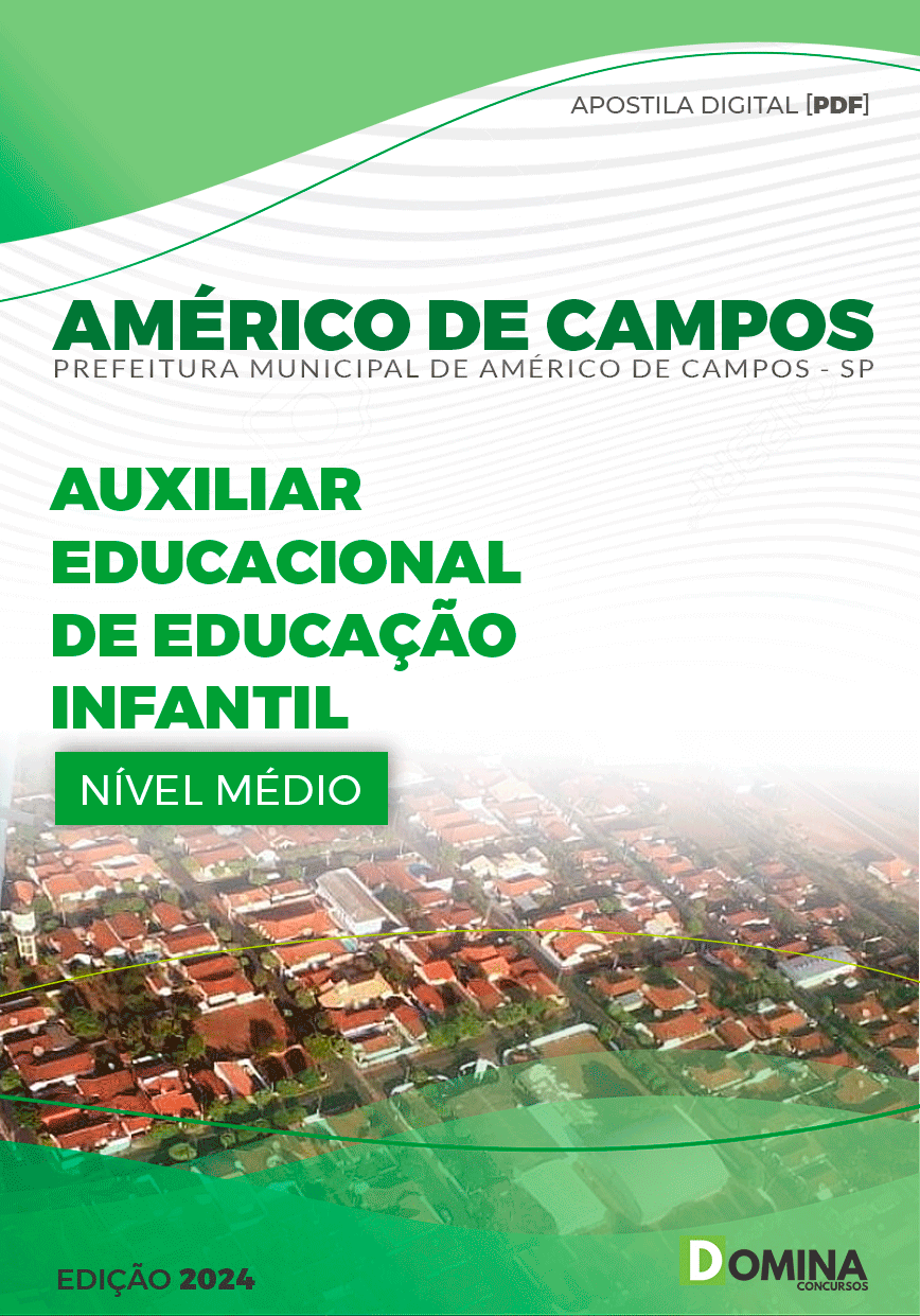 Apostila Auxiliar Educacional Américo de Campos SP 2024