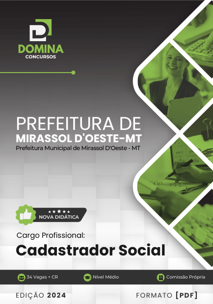 Apostila Cadastrador Social Mirassol D'Oeste MT 2024