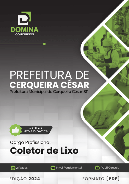 Apostila Coletor de Lixo Cerqueira César SP 2024