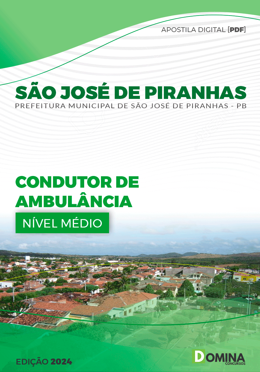 Apostila Condutor de Ambulância São José de Piranhas PB 2024