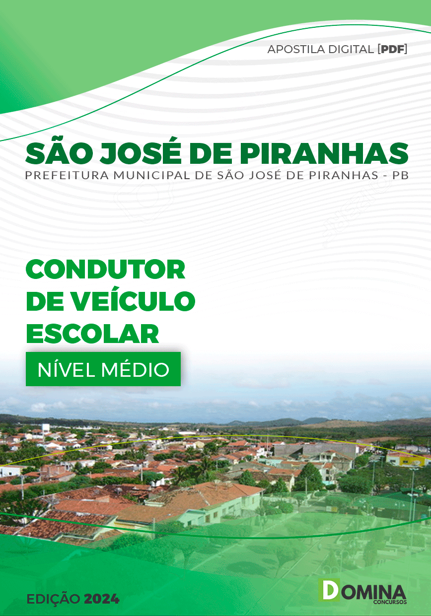 Apostila Condutor Veículo Escolar São José de Piranhas PB 2024