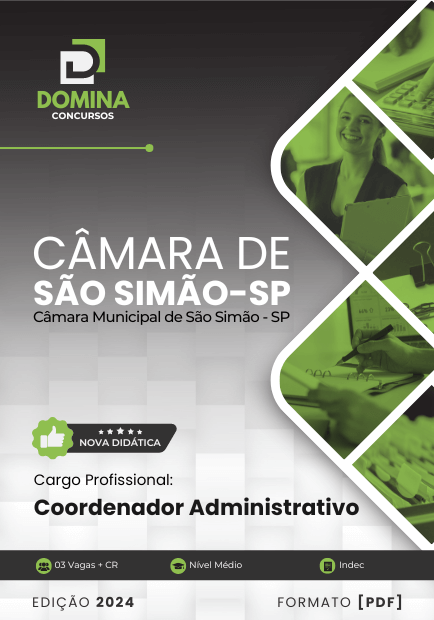 Apostila Coordenador Administrativo Câmara São Simão SP 2024