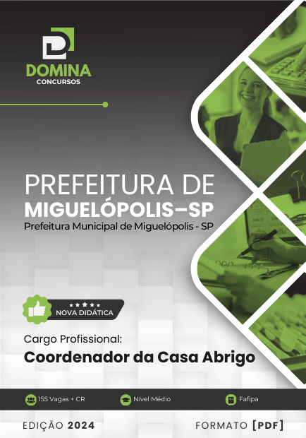 Apostila Coordenador da Casa de Abrigo Miguelópolis SP 2024