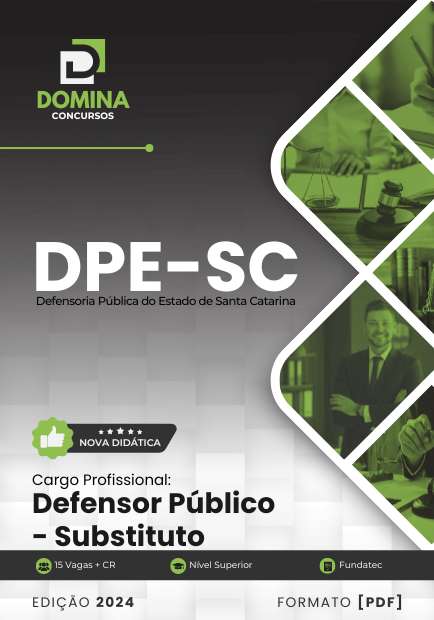 Apostila Defensor Público Substituto DPE SC 2024