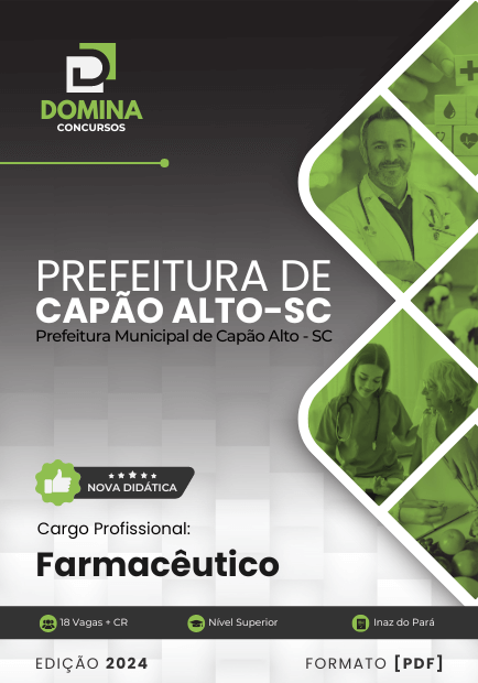 Apostila Farmacêutico Capão Alto SC 2024