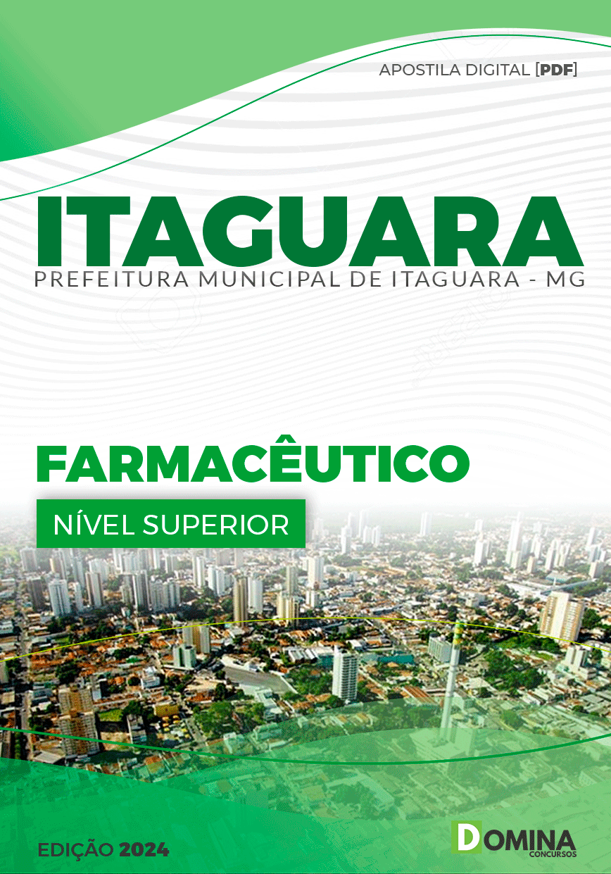 Apostila Farmacêutico Prefeitura Itaguara MG 2024