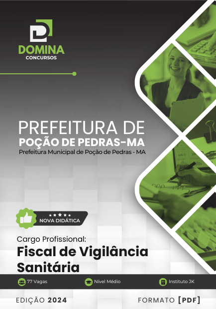 Apostila Fiscal Vigilância Sanitária Prefeitura Poção Pedras 2024