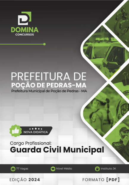 Apostila Guarda Civil Prefeitura Poção de Pedras MA 2024