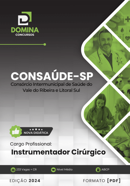 Apostila Instrumentador Cirúrgico Consaúde SP 2024