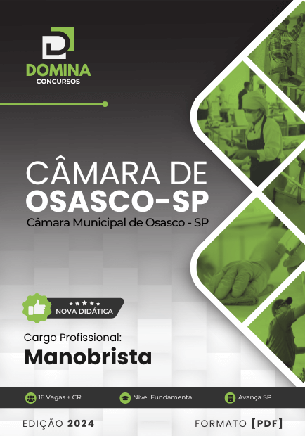 Apostila Manobrista Câmara Osasco SP 2024