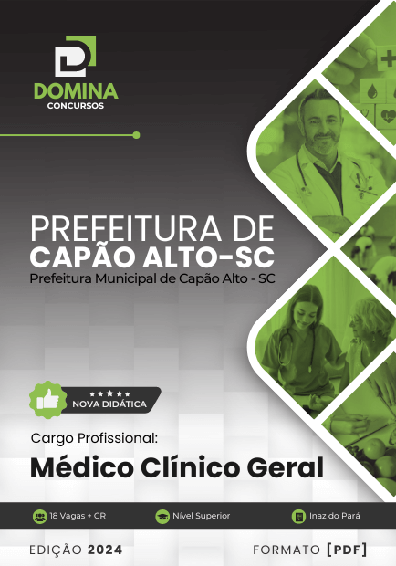 Apostila Médico Clínico Geral Capão Alto SC 2024