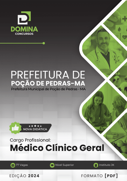 Apostila Médico Clínico Geral Prefeitura Poção de Pedras MA 2024