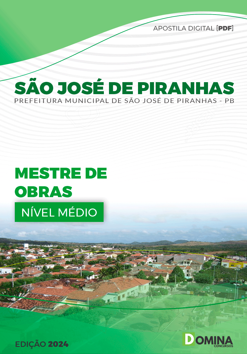 Apostila Mestre de Obras São José de Piranhas PB 2024