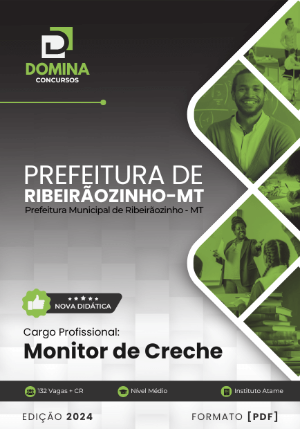 Apostila Monitor Creche Ribeirãozinho MT 2024