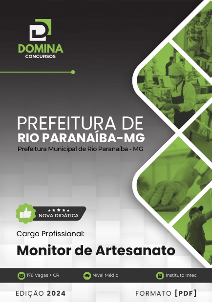 Apostila Monitor de Artesanato Rio Paranaíba MG 2024