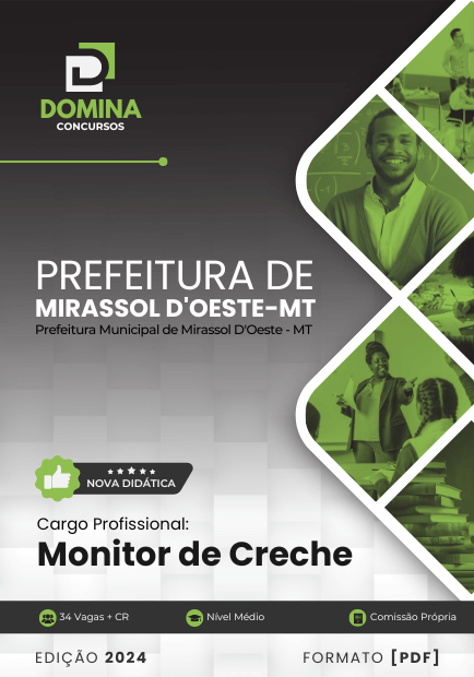 Apostila Monitor de Creche Mirassol D'Oeste MT 2024