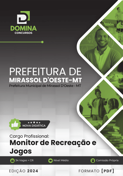 Apostila Monitor de Recreação Mirassol D'Oeste MT 2024